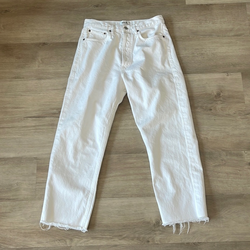 Agolde White 90’s Cropped Denim Size 27